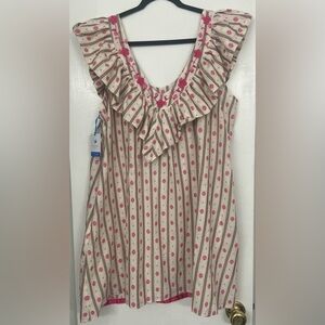 NWT Mi Golondrina Mexico Andrea Rosa Short Dress Pink Size XL